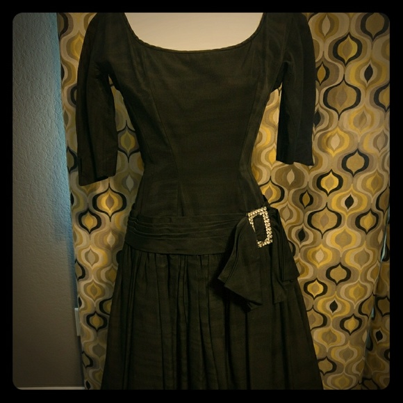 None Dresses & Skirts - Black Vintage Cocktail Party Formal Dress